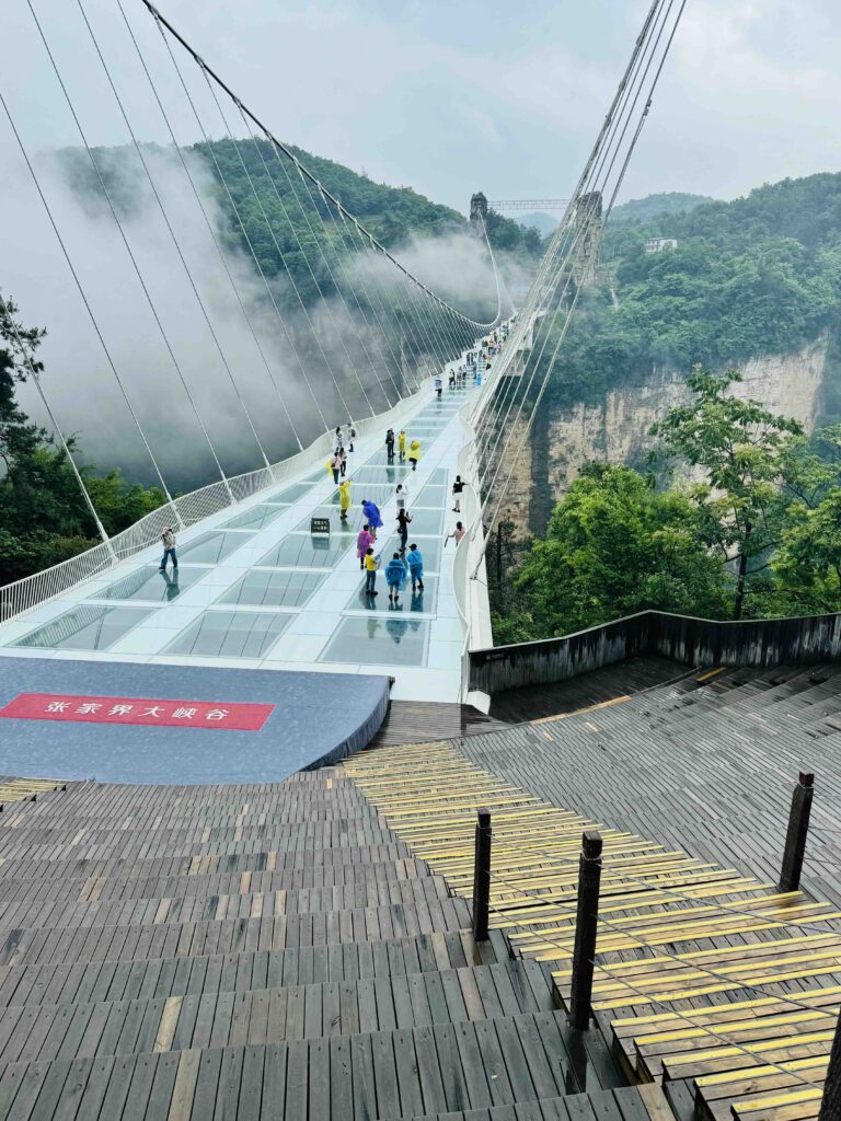 World's longest glass bottomed bridge in Zhangjiajie