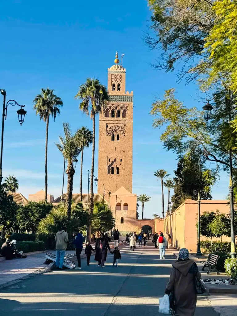 Koutoubia Mosque in Marrakesh on Morocco 10 day itinerary