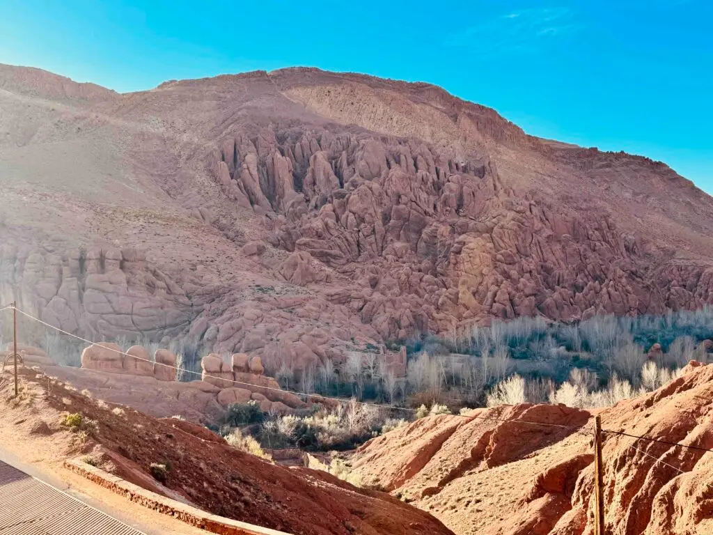 View of Monkey Finger Mountains in Dades Valley on Morocco 10 day itinerary