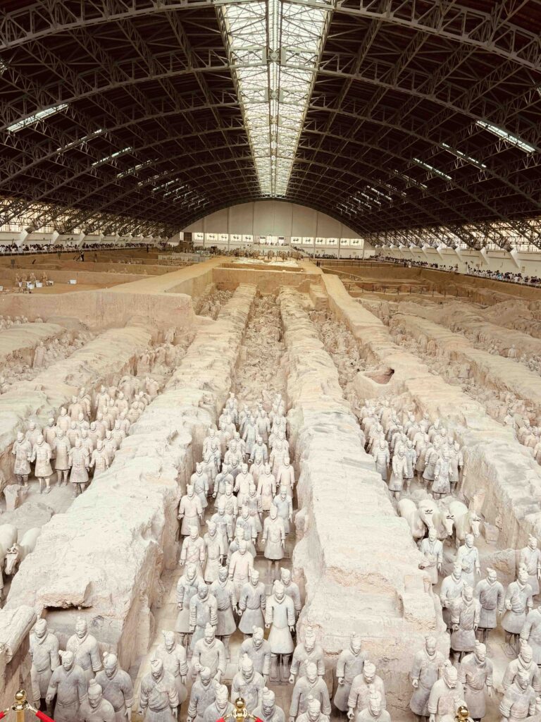 View from the front in Pit 1 at the Museum of Terra cotta warriors